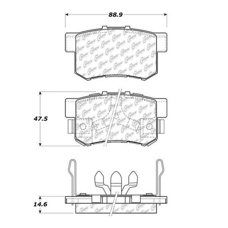 Centric Parts CTEK Brake Pads, 102.10860 102.10860